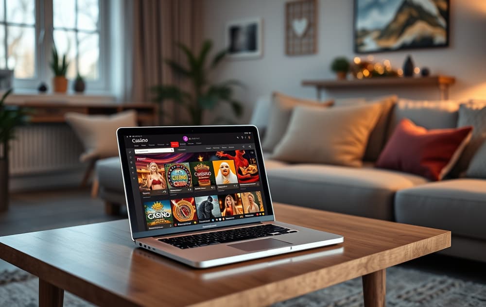 777Seven Casino grensesnitt med spilleautomater og bonustilbud