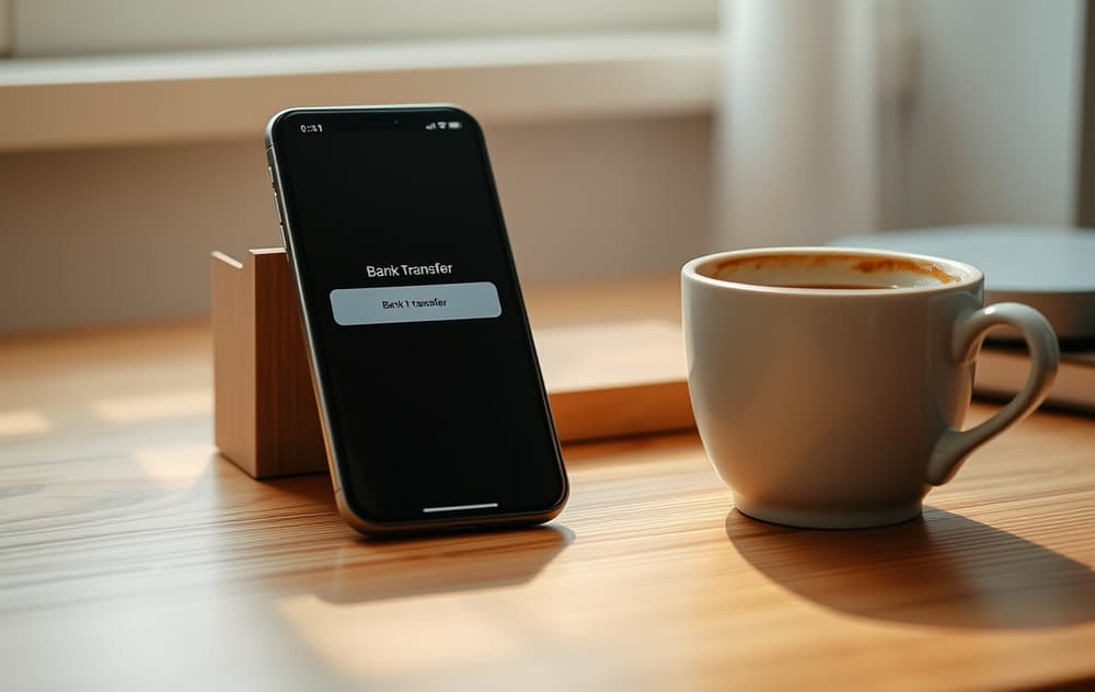 Person som sjekker mobilen etter en rask utbetaling fra et nettcasino