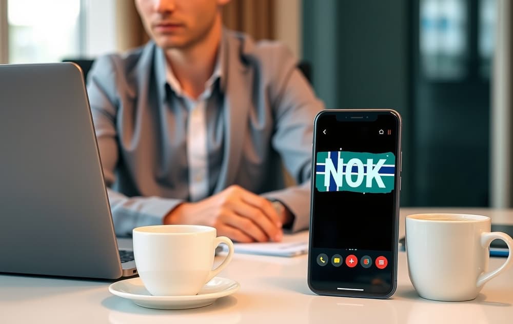 Person som sammenligner nettcasino på laptop med norsk flagg og NOK.